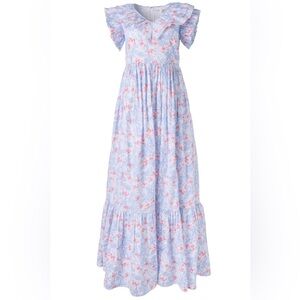 NWT MARJORIE DRESS Maxi Long Blue White Red Ivy City CO - OBO